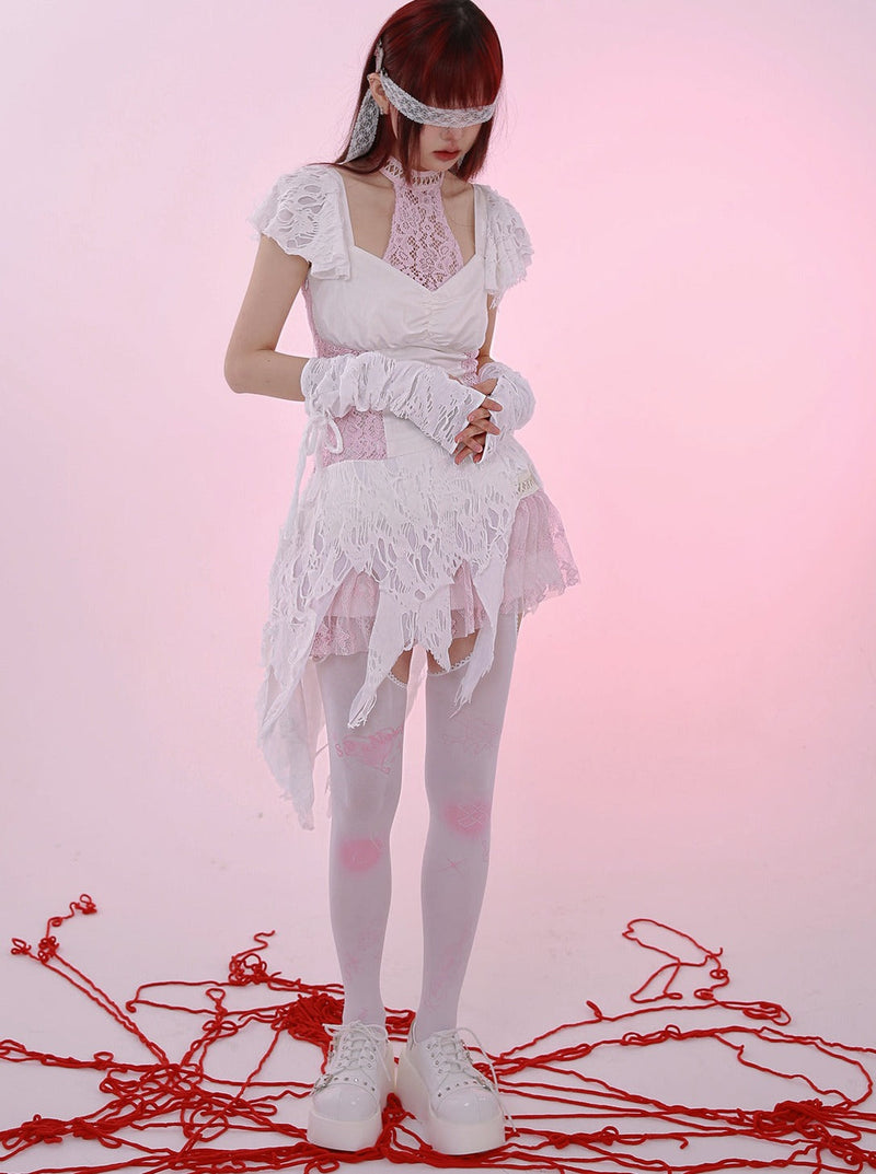 Subculture Angel Lace Short Skirt Dress