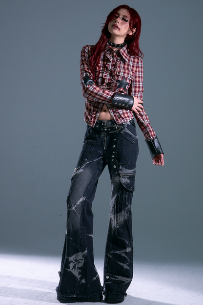 Punk Retro Plaid Shirt