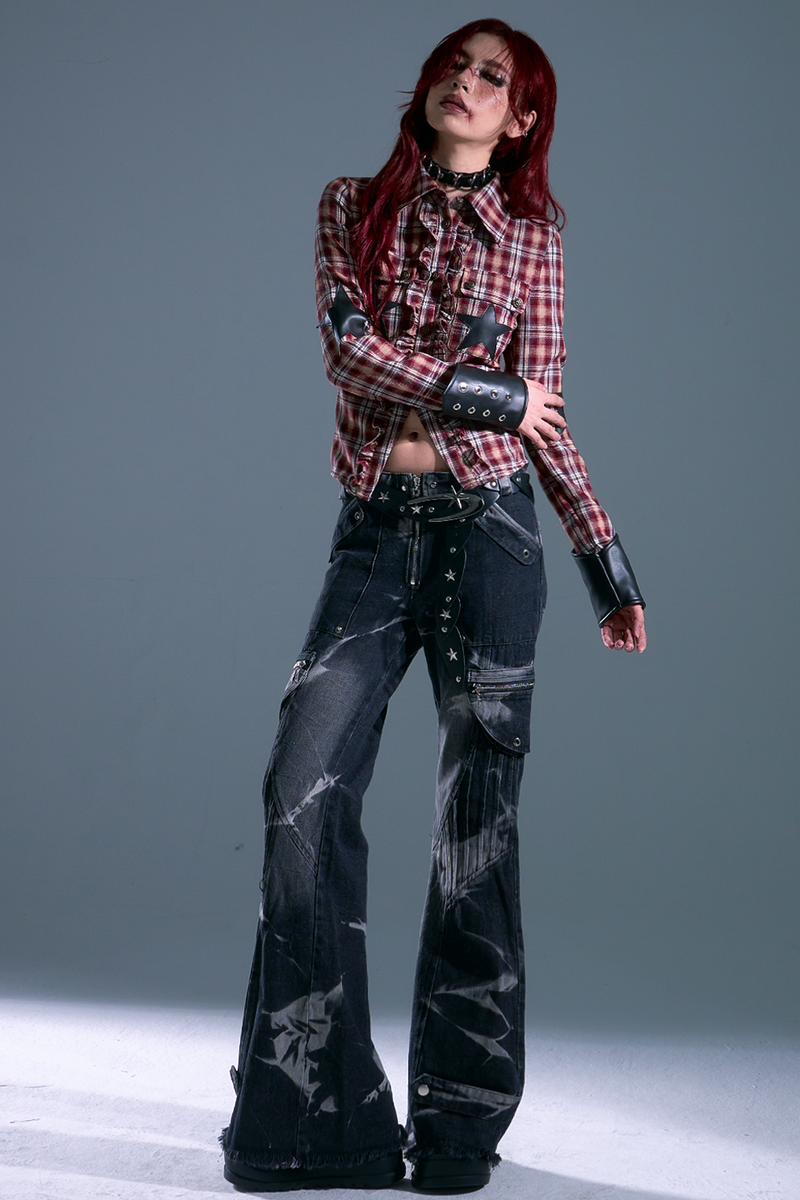 Punk Retro Plaid Shirt