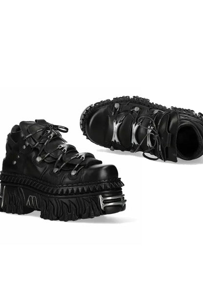 Fire Design Metal Platform Shoes