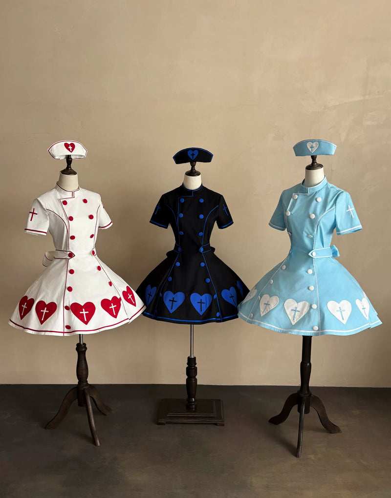 [pre-order Deadline: May 4] Heart Cross Nurse Cosplay Lolita Series Nurse Hat