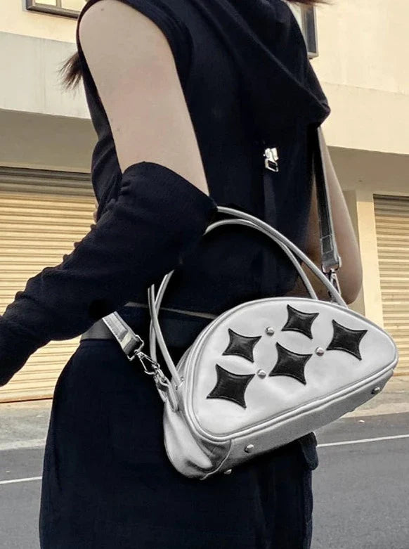 Diamond Studded Boston Bag