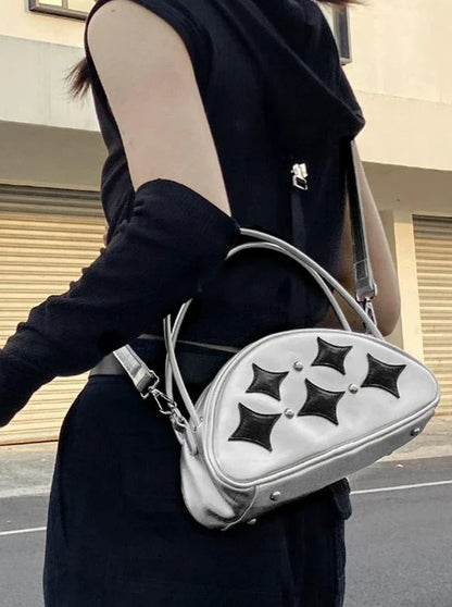 Diamond Studded Boston Bag