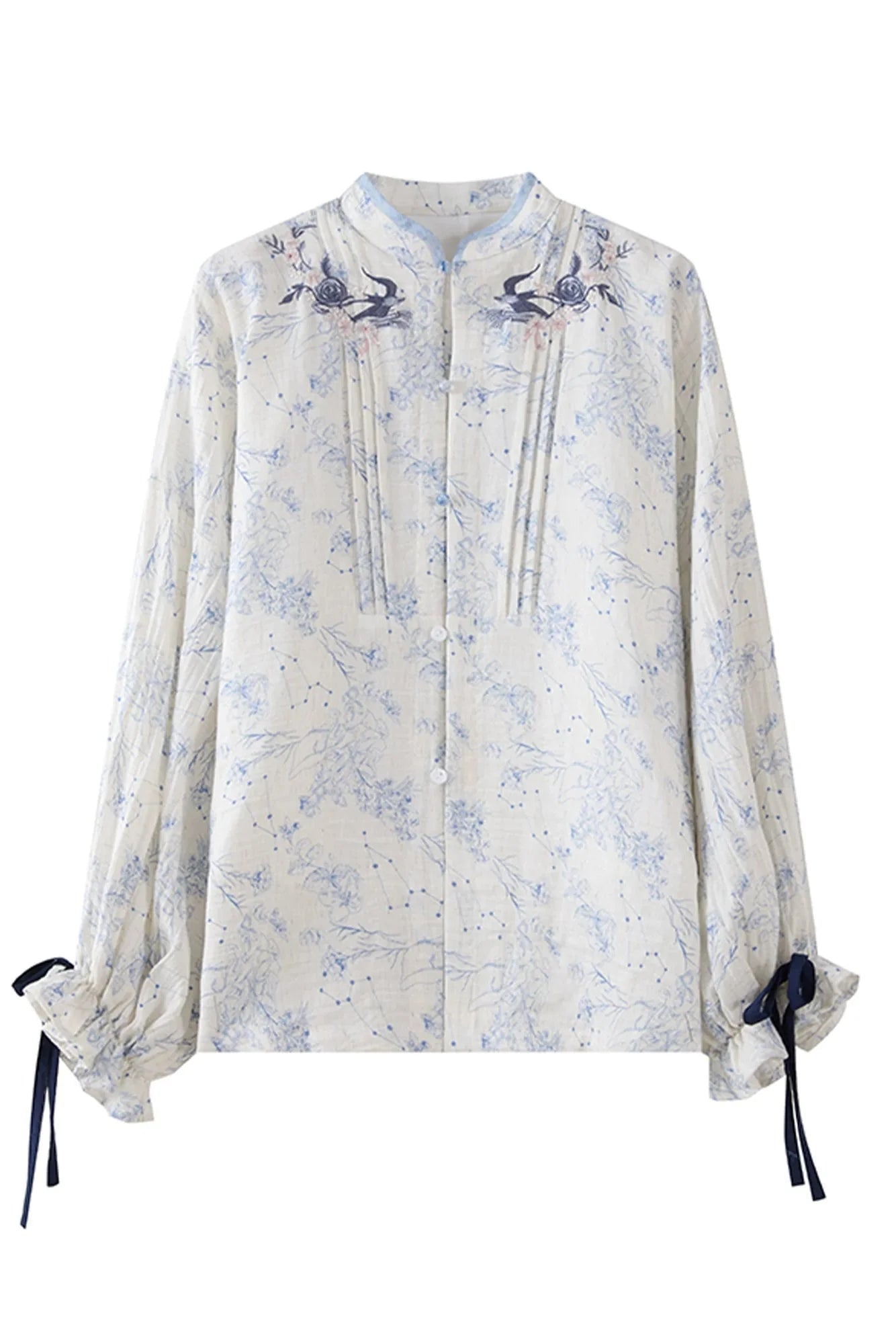 Sweet Chinese-style Dress + Top + Ribbon