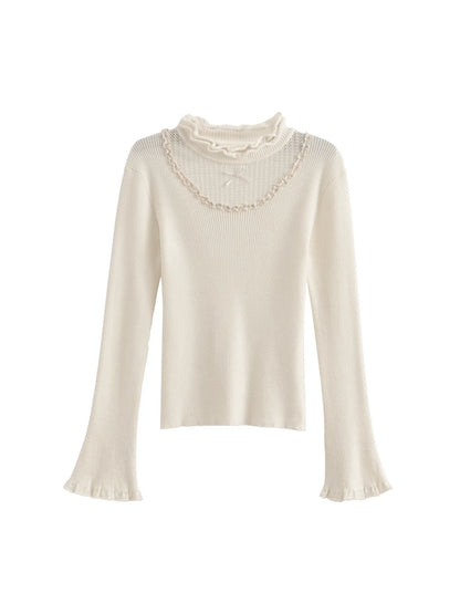 Lace Trim Ribbon Top