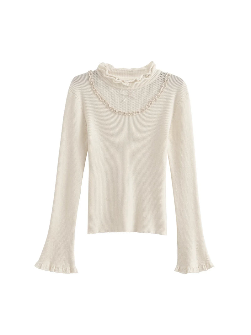 Lace Trim Ribbon Top