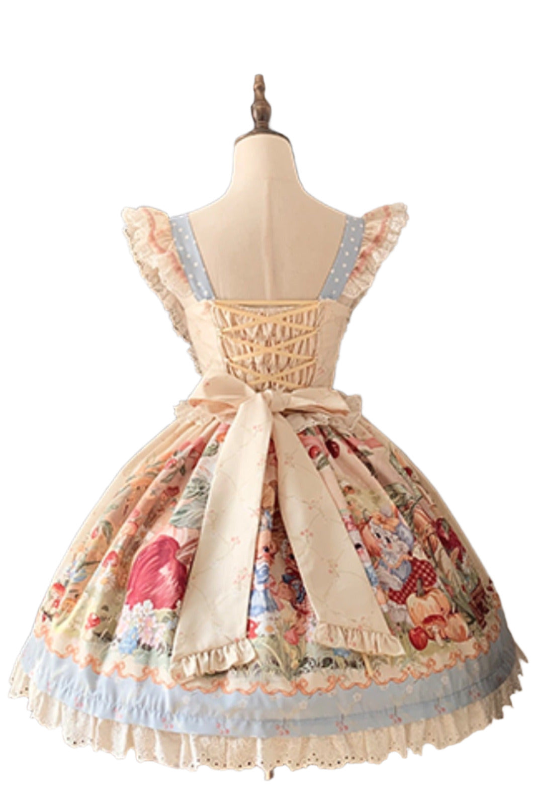 [pre-order] Carrot Print Layered Dress + Suspender Dress + Apron