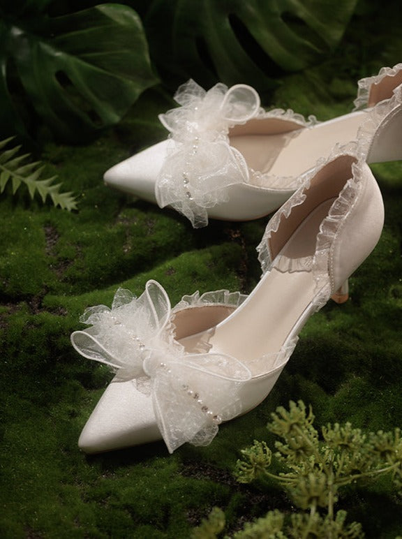 Bow Fairy Style Pin Heels