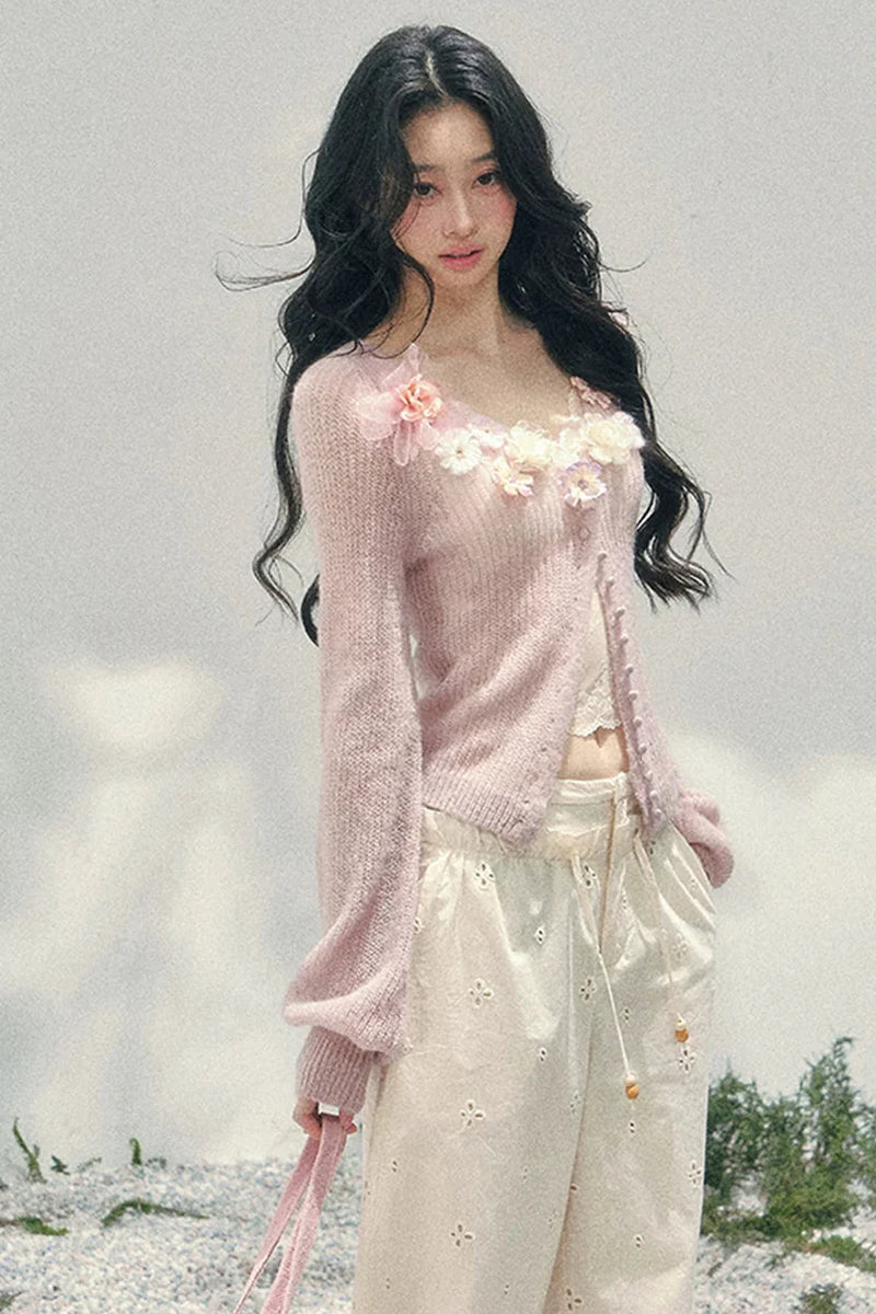 3d Cardigan + Camisole