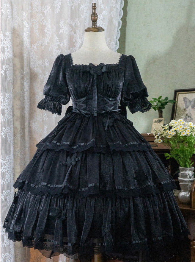 Light Flower Wedding Lolita Dress + Halterneck Suspender Dress