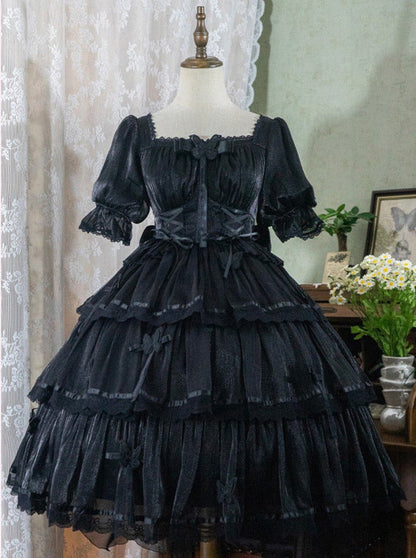 Light Flower Wedding Lolita Dress + Halterneck Suspender Dress