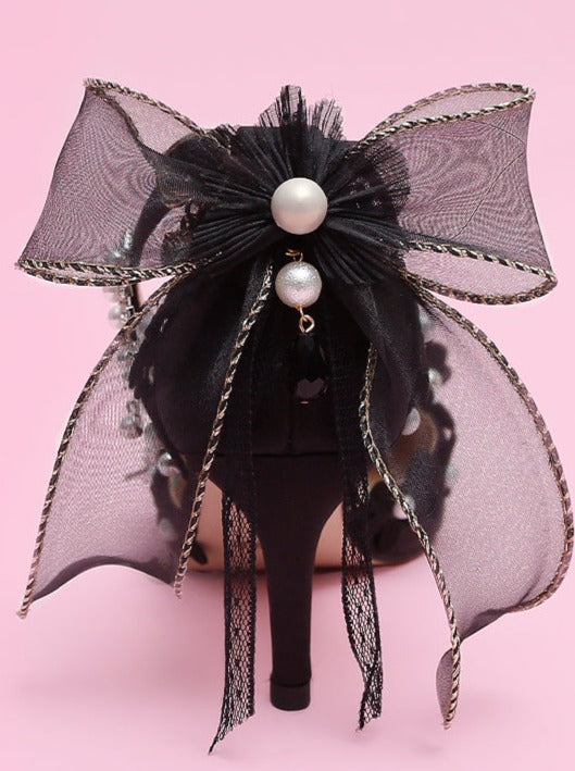 Heels With Pearl Rhinestones