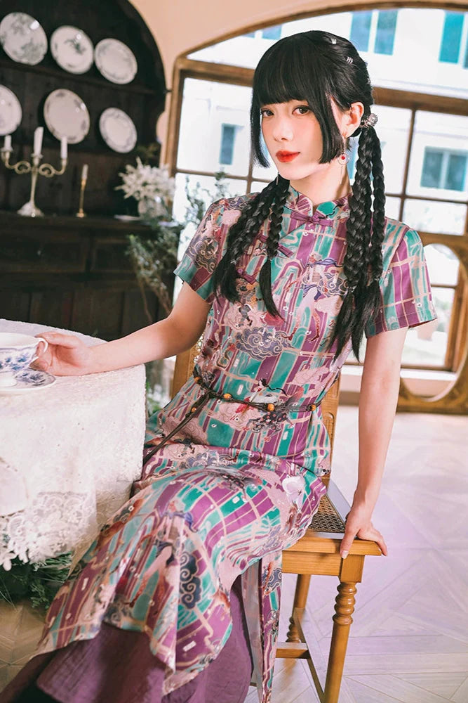 Phantom Chinese-style Fishtail Cheongsam Dress