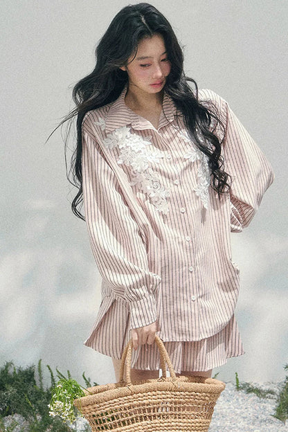 French Stripe Shirt + Skirt