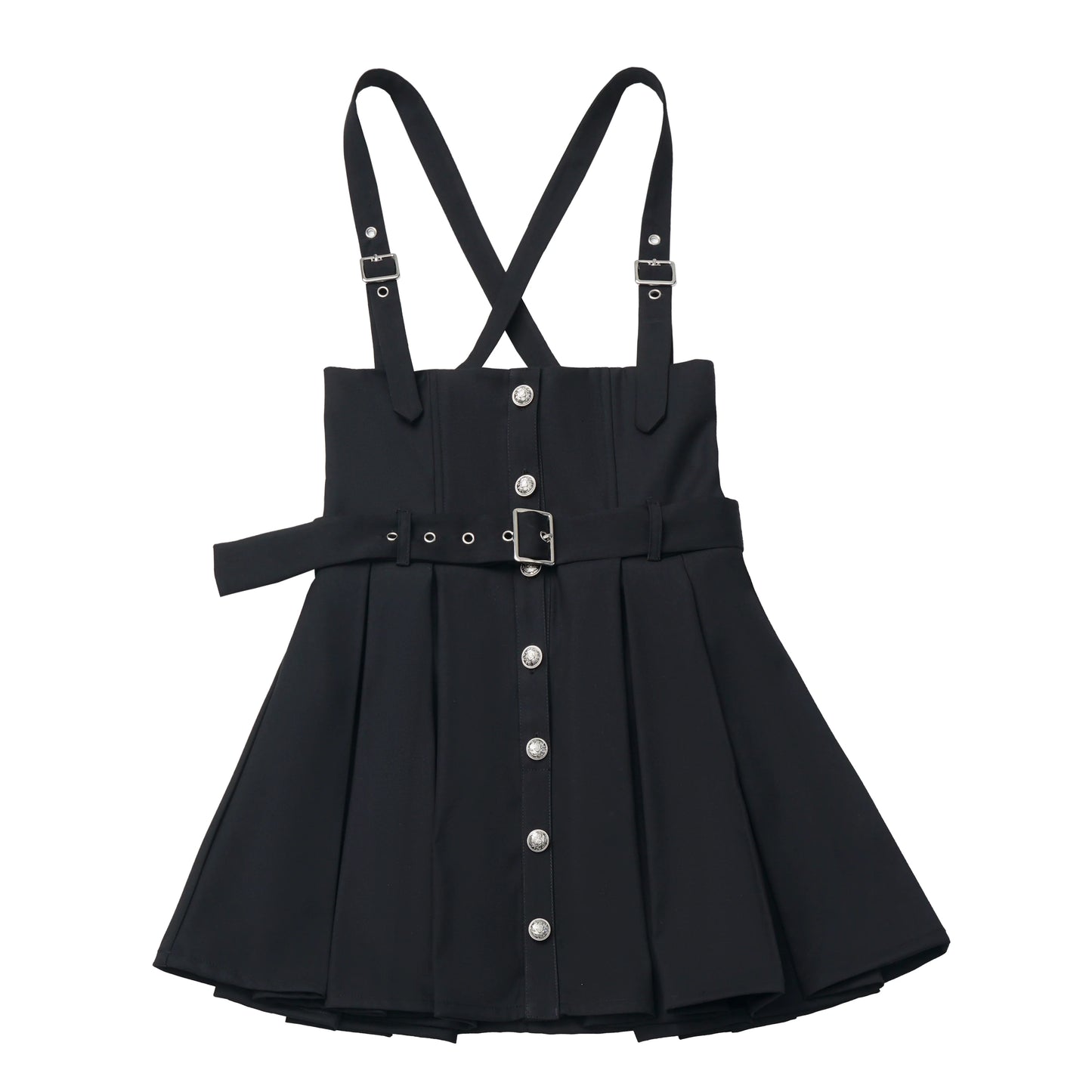 College Jacket + Suspender Skirt + Blouse + Tie