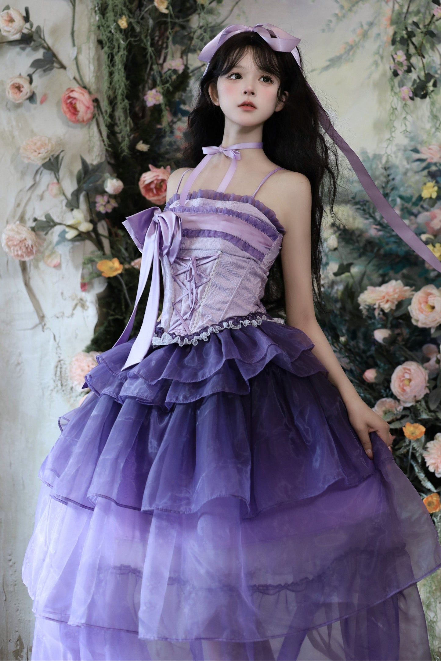 Lily Wisteria Top + Ruffle Skirt