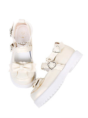 Lolita Low-heel Love Bear Claw Retro Shoes