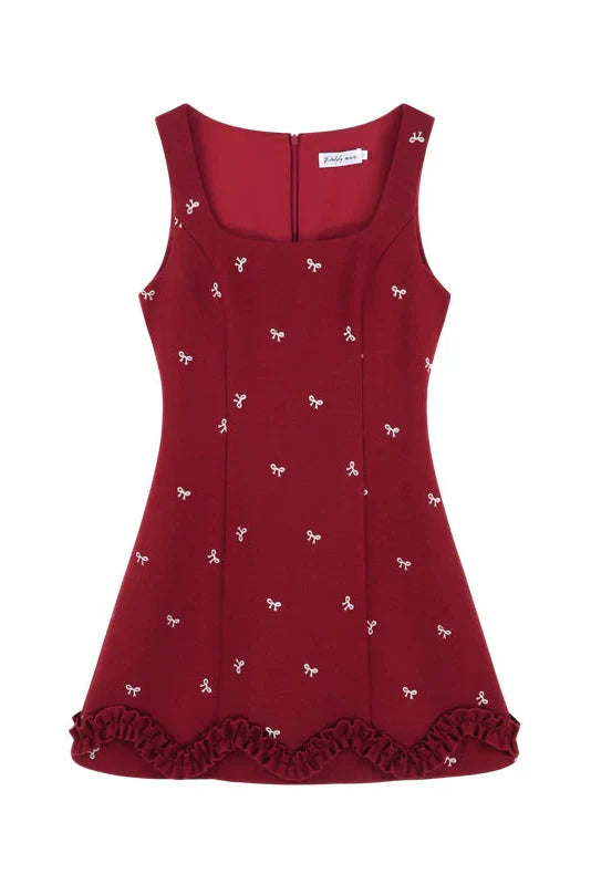 Sweet Red Vest Dress + Tops