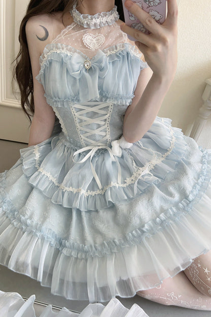 Halter Neck Sleeveless Sugar Lolita Dress