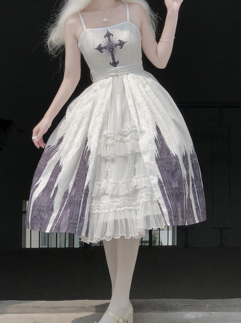 Gothic Suspender Skirt + Shawl