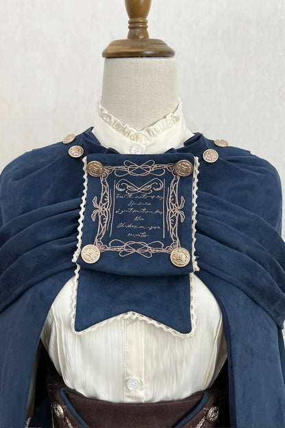 Girl Mid-century Shirt + Skirt + Belt + Cape
