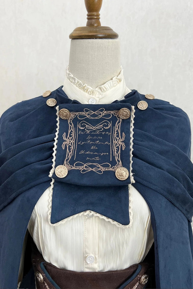 Girl Mid-century Shirt + Skirt + Belt + Cape
