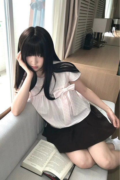 Striped Ribbon Top