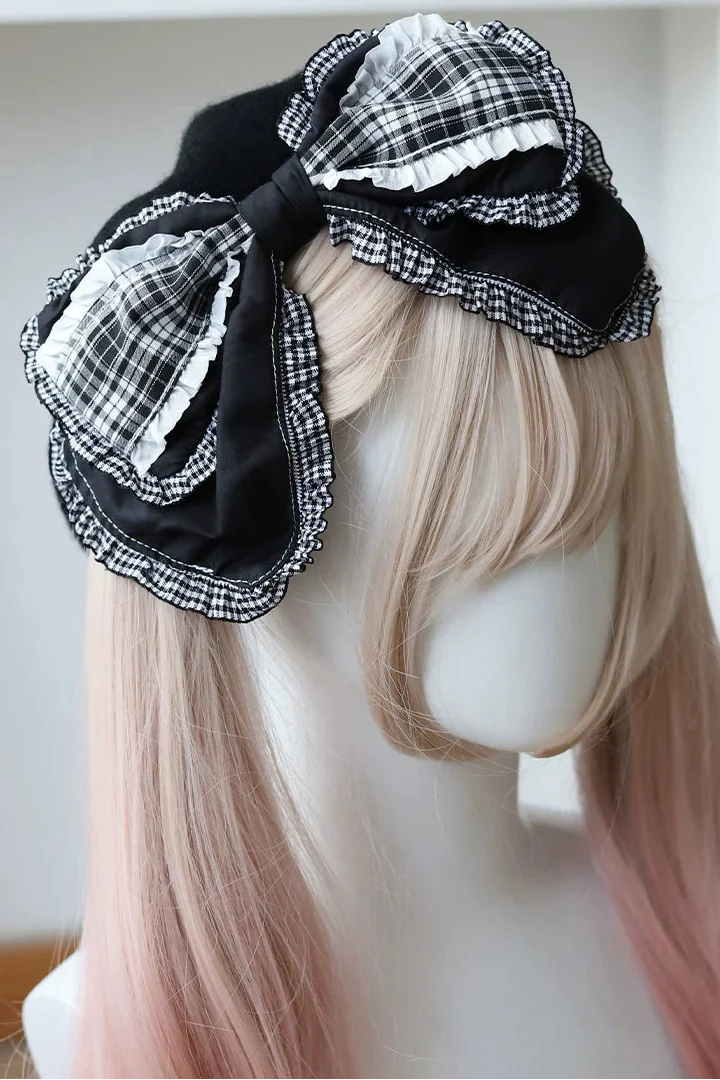 Dark Beret + Ribbon