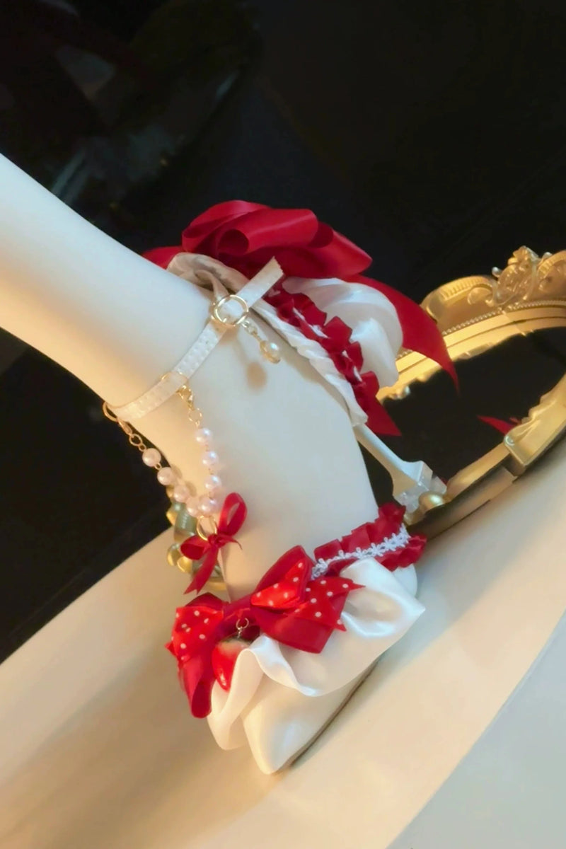 Ribbon Strawberry Cake Lolita Heels