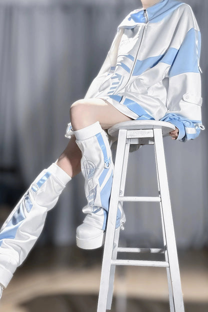 Aqua Subculture Jacket + Pants + Leg Warmers