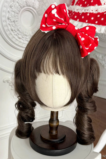 [pre-order] Retro Doll-like Lolita Dress + Hair Band + Clip + Bonnet + Hat