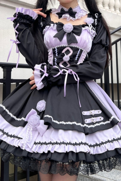 Dark Rose Ribbon Lolita Dress