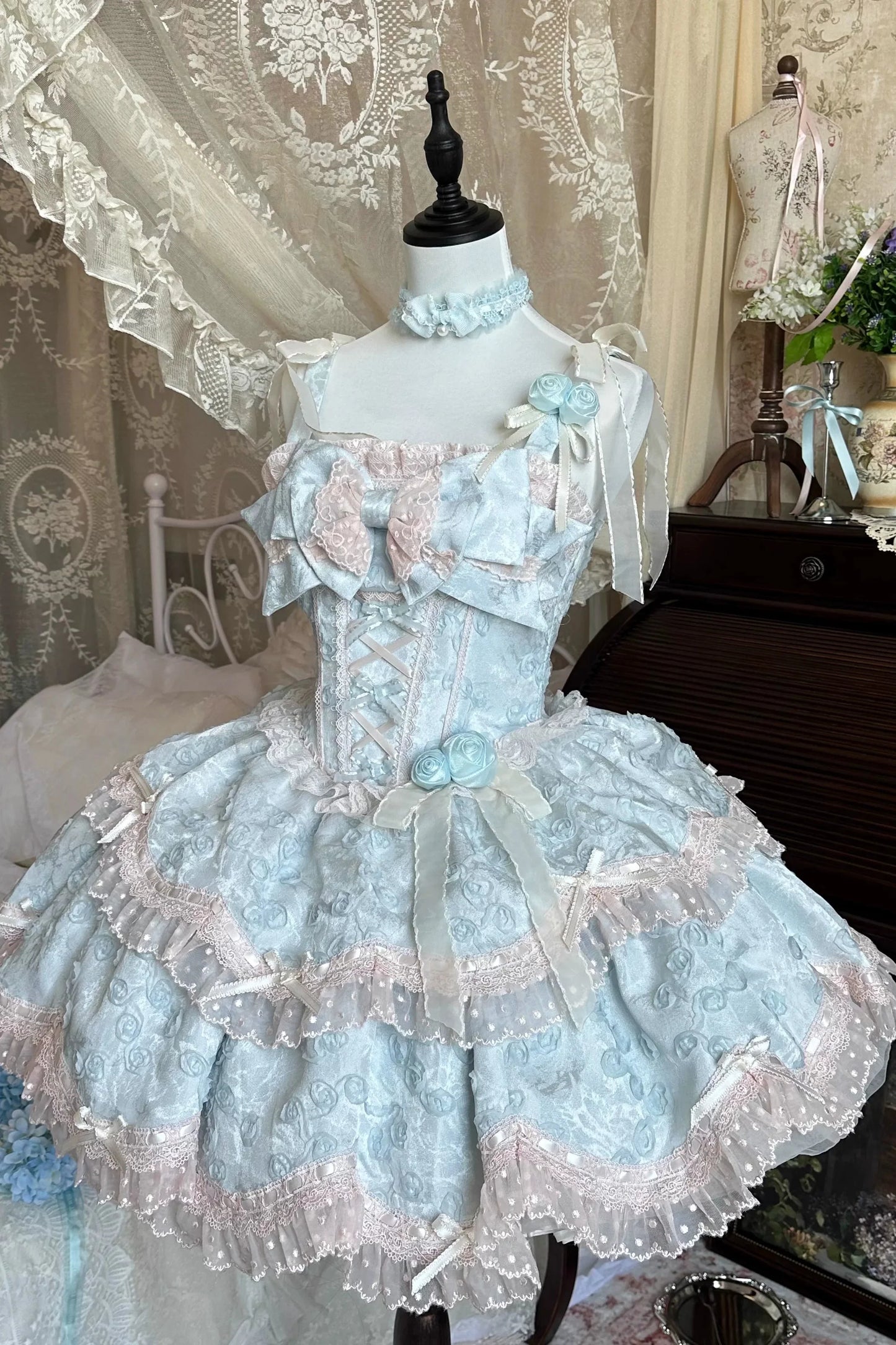 [pre-order] Candy Color Dreamy Doll Lolita Dress + Hair Accessories