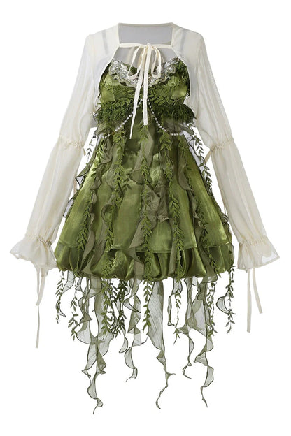 Forest Girl Chinese-style Dress + Top + Skirt