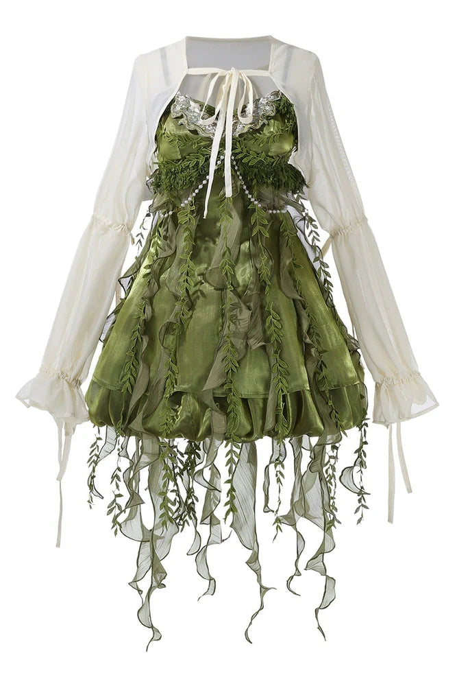 Forest Girl Chinese-style Dress + Top + Skirt
