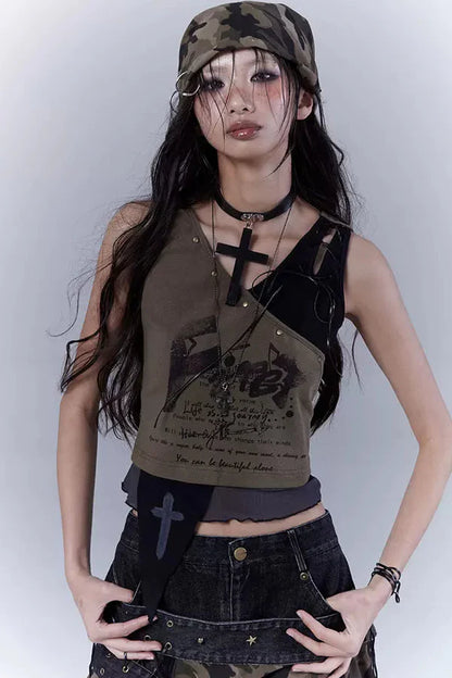 Parallel Wasteland Printed Top