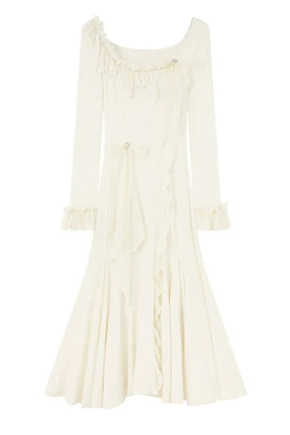 Open-neck Fishtail Dress