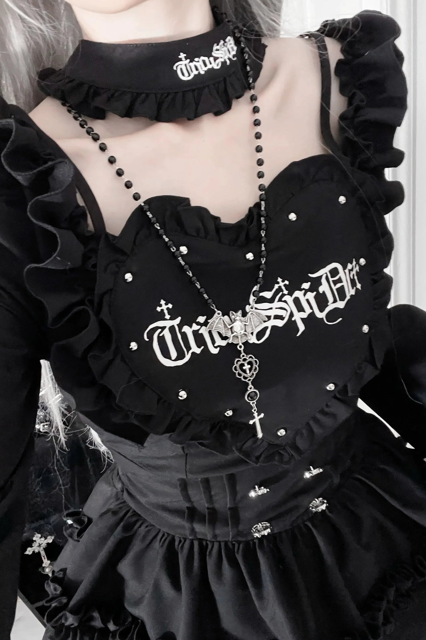 Subculture Gothic Dark Slim Long Sleeve Dress
