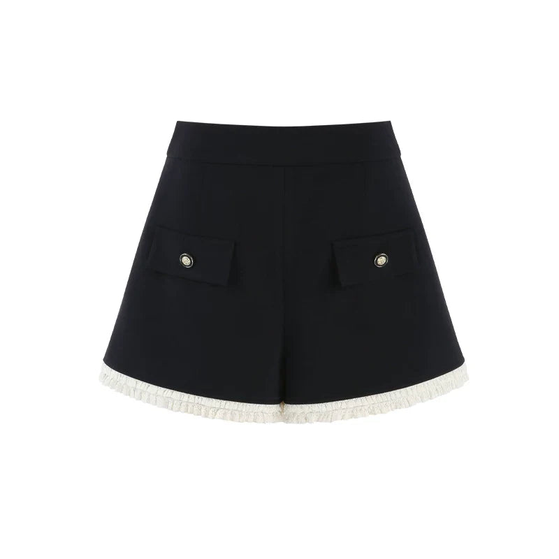 Chiffon Polka Dot Blouse + Shorts