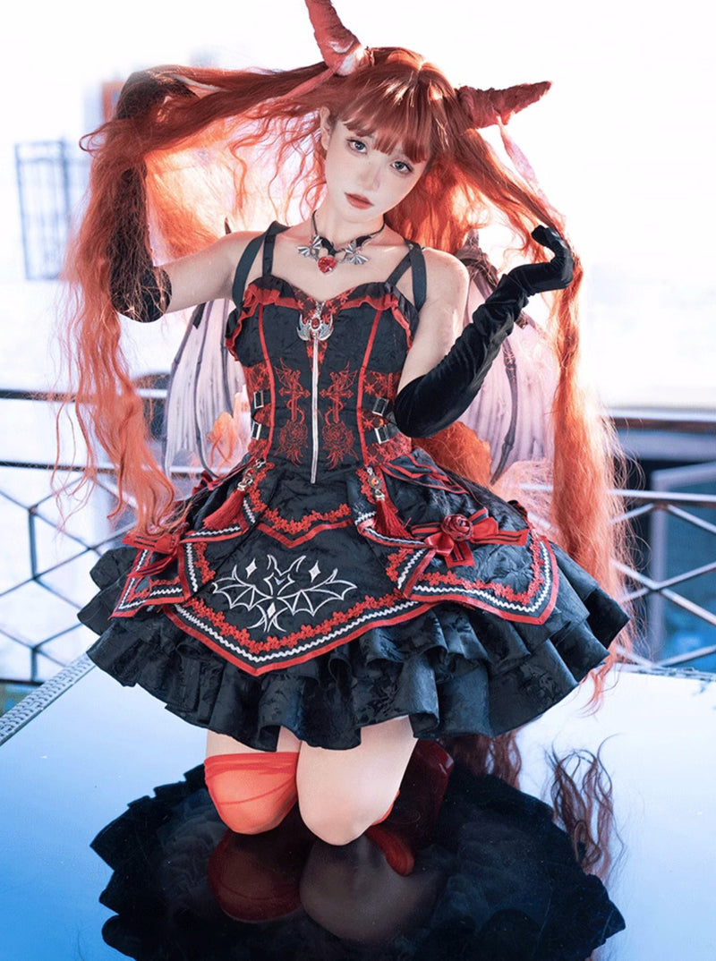 Dark Bat Jsk Gothic Dress Dark Panther Lolita Dress