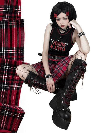Punk Style Round Toe Platform Boots