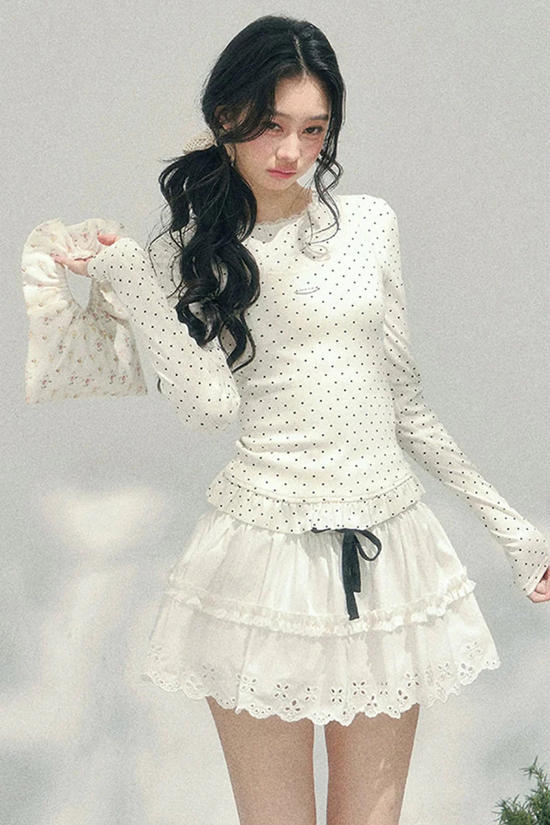 Pure White Dot Top