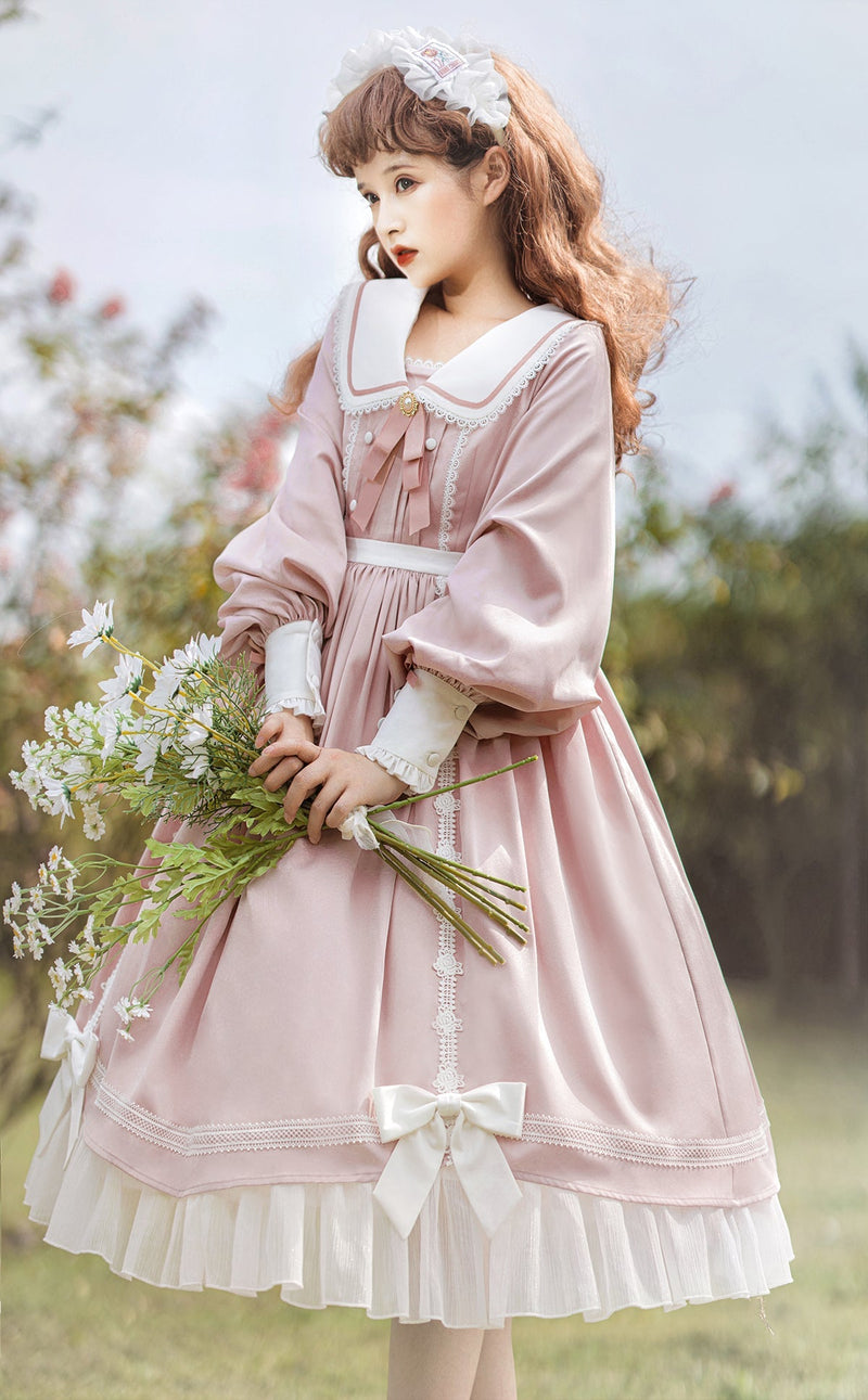 Rabbit Ears Sailor Pearl Bow French Doll Dress