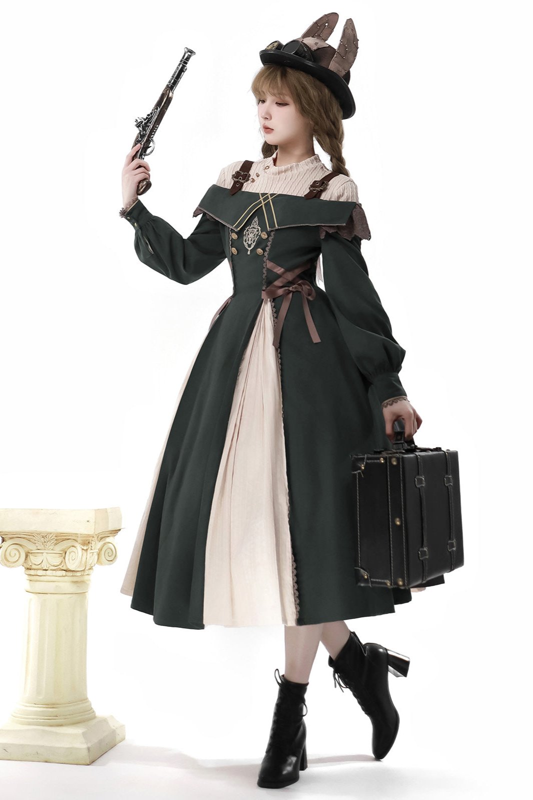 Preppy Lolita Sundress Leggings Set