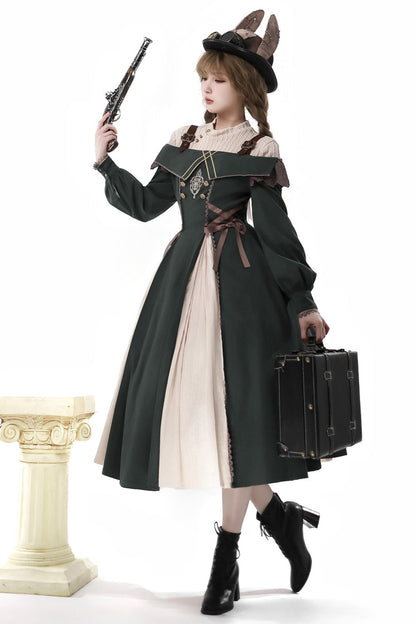 Preppy Lolita Sundress Leggings Set