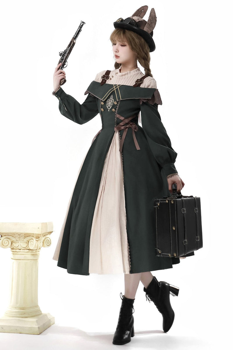 Preppy Lolita Sundress Leggings Set