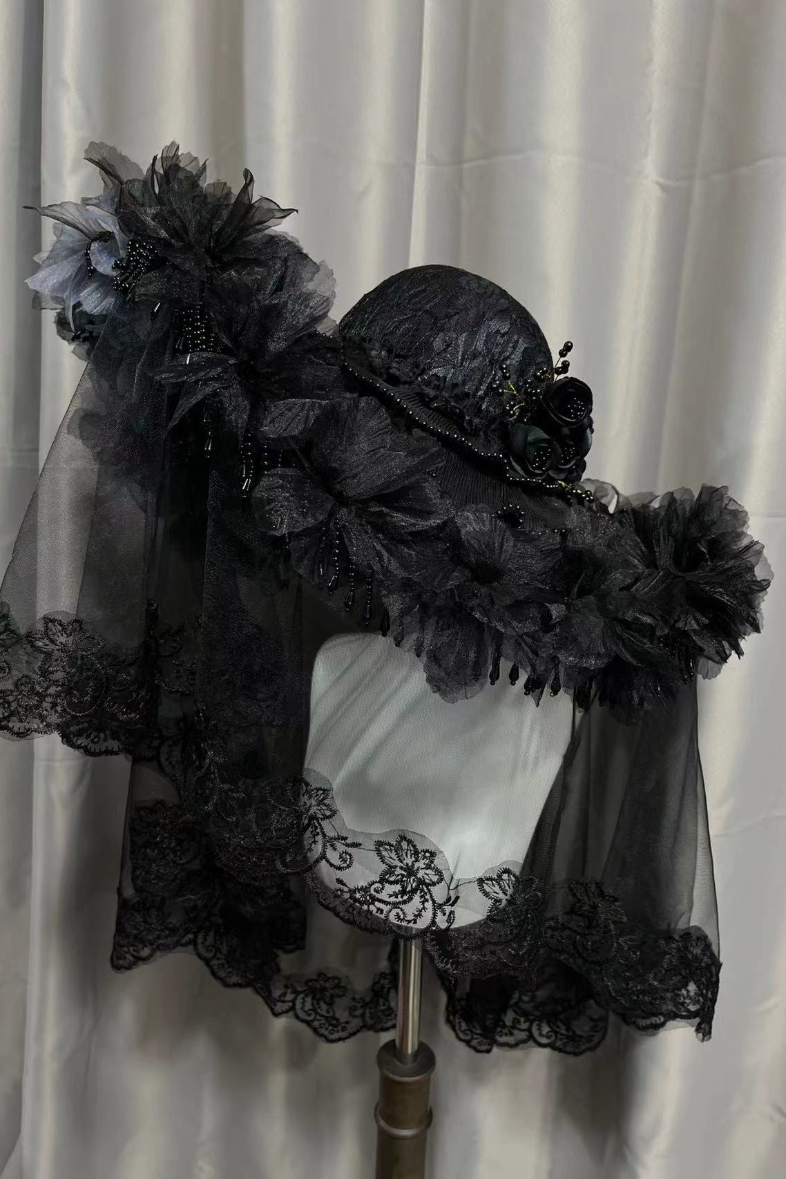 Dark Flower Lolita Gothic Hat