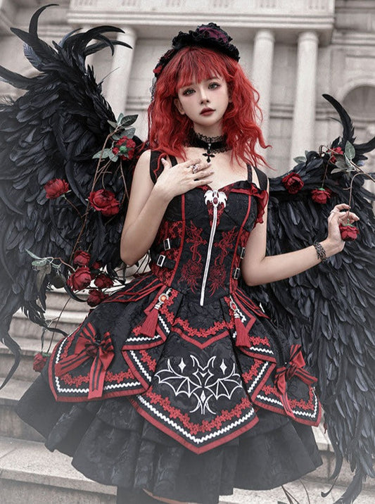 Dark Bat Jsk Gothic Dress Dark Panther Lolita Dress