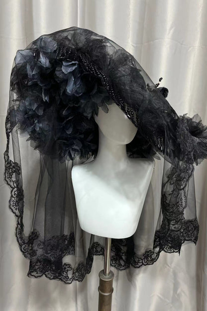 Dark Flower Lolita Gothic Hat