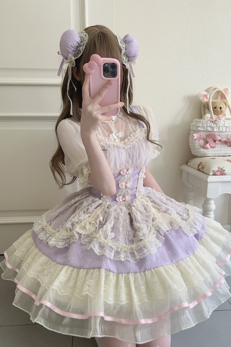 Sweet Girly Ballet Style Lolita Suspender Jsk Dress